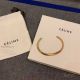 AAA Fake Celine Yellow Gold Engraved Open Bracelet (7)_th.jpg